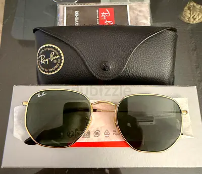 Brand new Rayban Unisex Hexagonal Flat Lens 100% UV Protected Sunglasses - RB3548 lens size 54 mm