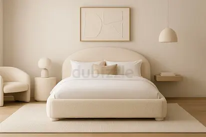 Decent modern 160*200 queen size boucle covered bed