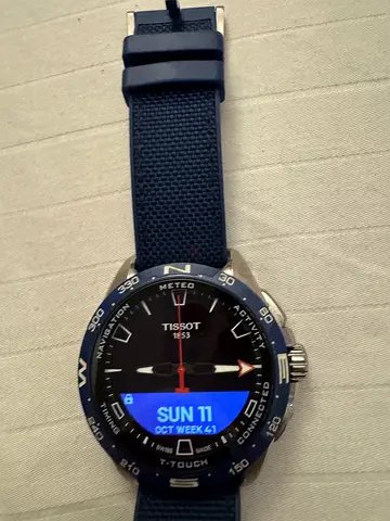 Tissot T-Touch Connected Hybrid Watch with Blue Strap - Good Condition
