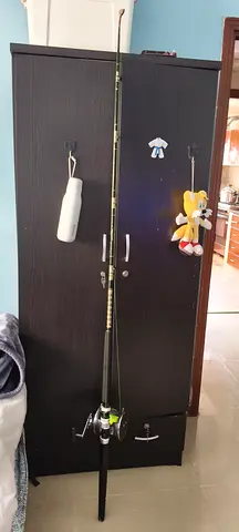Used Telescopic Fishing Rod with Reel - Good Working Condition 🛑 WITH HOLDER🛑