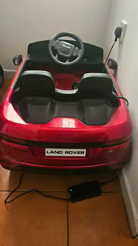 Red Land Rover Electric Ride-On Car for Kids — 2-Seater, Charging Included