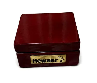 Vintage Hewaar Wooden Box W/Clock & Compass