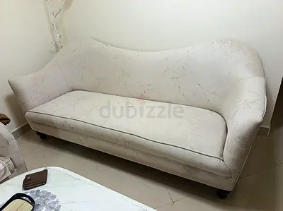 Pan Emirates branded Cream 3+2-seater curved sofa in very good condition