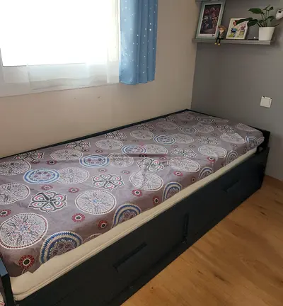 IKEA BRIMMES bed with storage