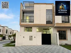 Luxury villa for sale in Ajman (Al Helio 2) | 5 master bedrooms + roof | All fees included, freehold