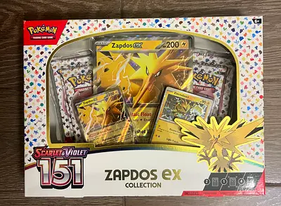 Pokemon Scarlet & Violet 151 Zapdos ex Collection - Sealed Box