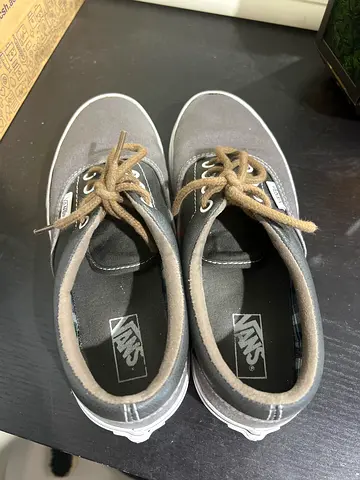 Used Grey Vans Canvas Sneakers - Size Unknown, Good Condition