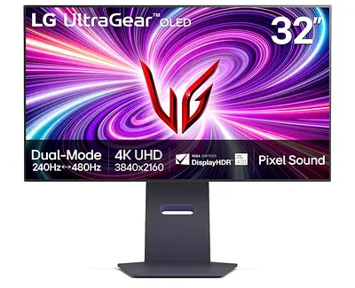 LG OLED Dual Monitor 32 inch 240hz with 4k and 480hz full Hd