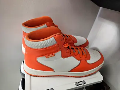 Orange and white high-top sneakers - Kappa, basically new.