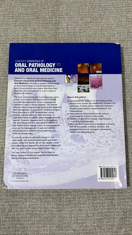 Cawson's Essentials of Oral Pathology and Oral Medicine (back cover shown) - paperback