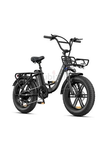 ENGWE L20 SE Peach folding electric bicycle, designed with a low step-through frame, 20x3.0-inch