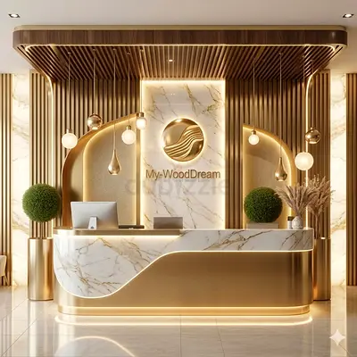 Office Reception Table Interior Design