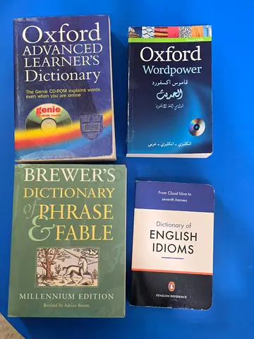 Set of English Dictionaries & Reference Books — Oxford Advanced Learner, Wordpower, Brewer's Phrase