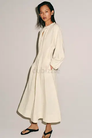 Zara Bloggers Favourite Panel Midi Dress in Ivory