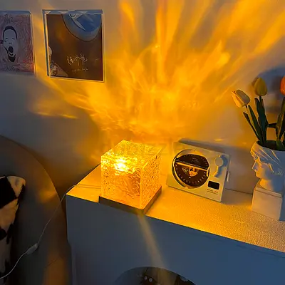 Crystal Water Ripple Lamp - 16 Colours, Remote Control