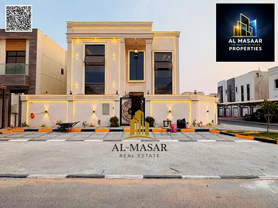 Classic corner villa in Al Aliyah, Ajman, featuring a private pool; registration fees included; freehold ownership for all nationalities.