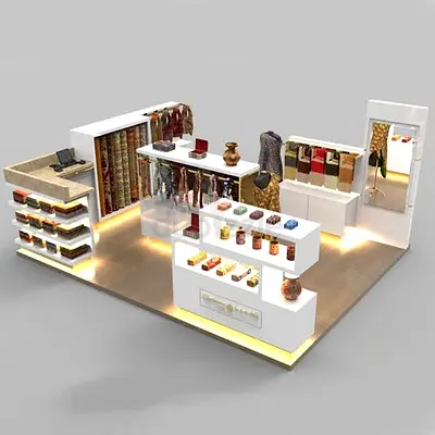 Custom T-Shirt Kiosk Display | Kiosk Design UAE