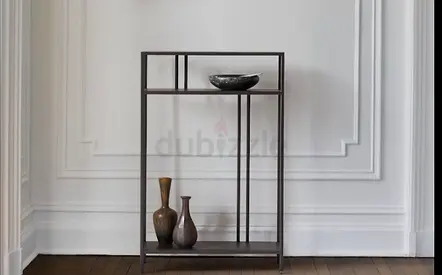 Williams Sonoma Slim console table / hallway shelf - metal frame, modern design