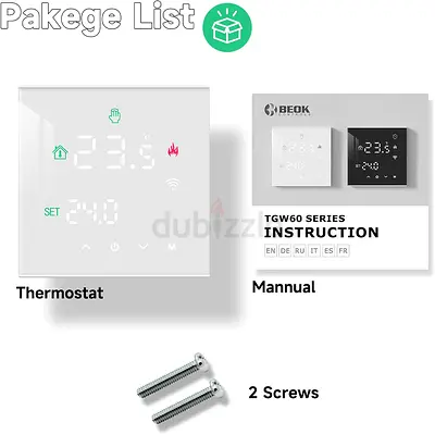Beok Tuya Smart Thermostat WiFi Thermostat for Gas Boiler Room Thermostats Programmable Thermostat B