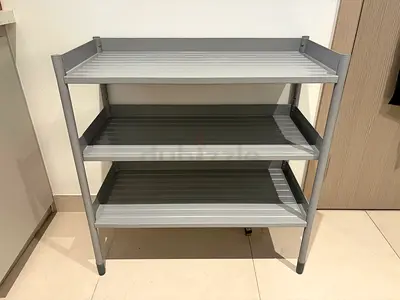 IKEA HINDO Metal Shelving Unit Indoor/Outdoor Grey