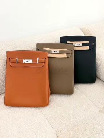 Hermes Set of 3 Structured Leather Backpacks (SUPER MASTER QUALITY)
