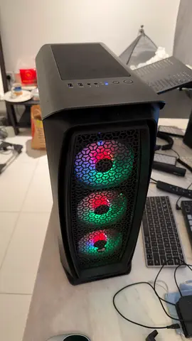 Gaming PC Tower with RGB Front Fans — Mid Tower Case
