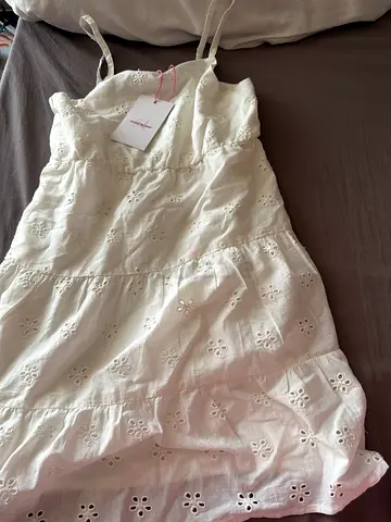 White Summer Dress and denim flowy dress- Brand new with tags, Size is 8 years for both dresses