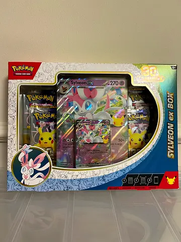 Pokémon 30th Celebration Sylveon ex Box | 4 Packs | Sealed