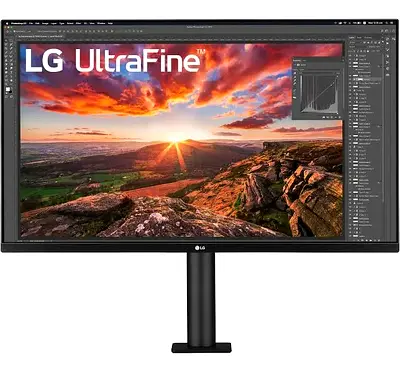 LG 32UN880-B 32" 4K UHD UltraFine Ergo Monitor (USB-C / Ergo Arm Stand) - Like New