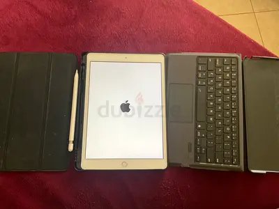 iPad 7th gen with Apple Pencil and Bluetooth keyboard