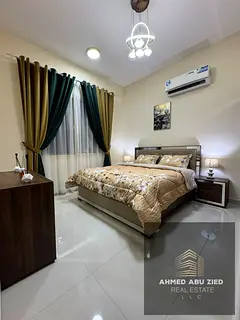 1-bedroom apartment in Al Rawda, opposite Shorouq Mall, AED 36,000 yearly in 2 payments. Electricity