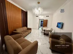 Luxury furnished 2-bedroom apartment in Al Waha Towers, ideal for families. Large kitchen, 3 balconi