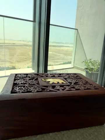 Hand-carved Royal wooden decorative box with inlay