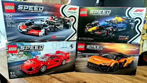 Lot of 4 LEGO Speed Champions Sets Ferrari, McLaren, Red Bull & Formula 1