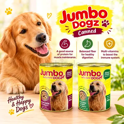 Jumbo Dogz canned dog food - unopened cans