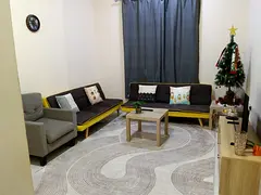 A furnished one-bedroom apartment