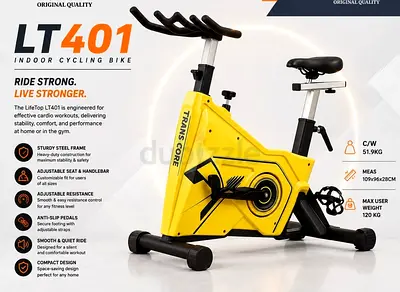 Indoor Spin Bike LT401 - Sturdy Steel Frame, Adjustable Resistance