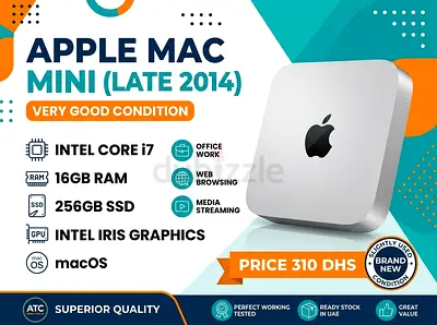 Apple Mac Mini (Late 2014) - Intel Core i7, 16GB RAM, 256GB SSD