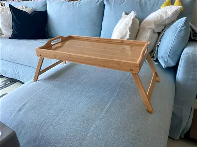 Portable Foldable Bamboo Breakfast/Bed Tray with Legs