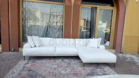 Excellent Condition The Loom Collection L shape sofa beige