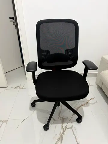 Black Ergonomic Mesh Office Chair with Armrests