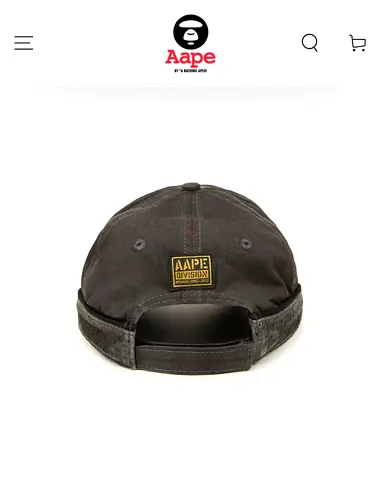 AAPE by A Bathing Ape Vintage Black Cotton Baseball Cap