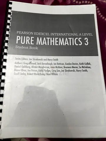 Pure math 3 Edexcel book