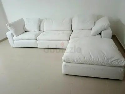 Like new condition marina home luscious sofa with footstool