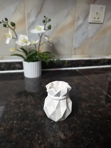 Small geometric white decorative vase / pot(10 pc set)