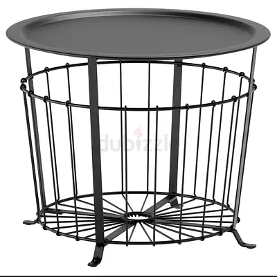 Black Metal Round Side Table
