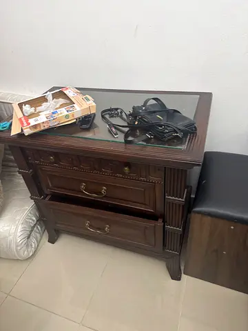 Wooden Furniture Set – 2 Nightstands, Dressing Table & Center Table