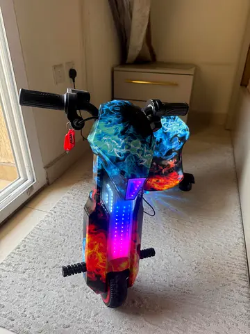 Kids Electric Ride-On Scooter with LED Lights - Single Wheel Style