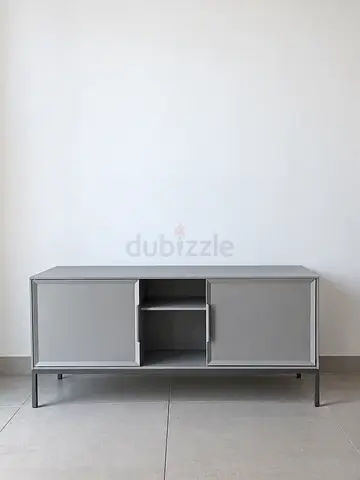 Minimalist Grey TV Console / Media Unit with Storage