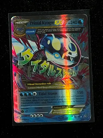 Primal Kyogre EX Pokemon Holographic Card (Japanese) - Rare Collectible